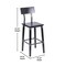 Flash Furniture Jackson Commercial Grade Rustic Black Industrial Wood Dining Barstool, 4PK 4-XU-DG-W0236B-BLK-GG - alternate 10